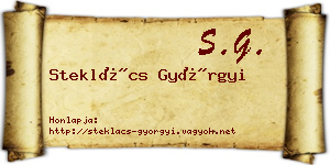 Steklács Györgyi névjegykártya