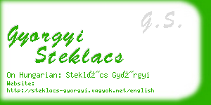 gyorgyi steklacs business card